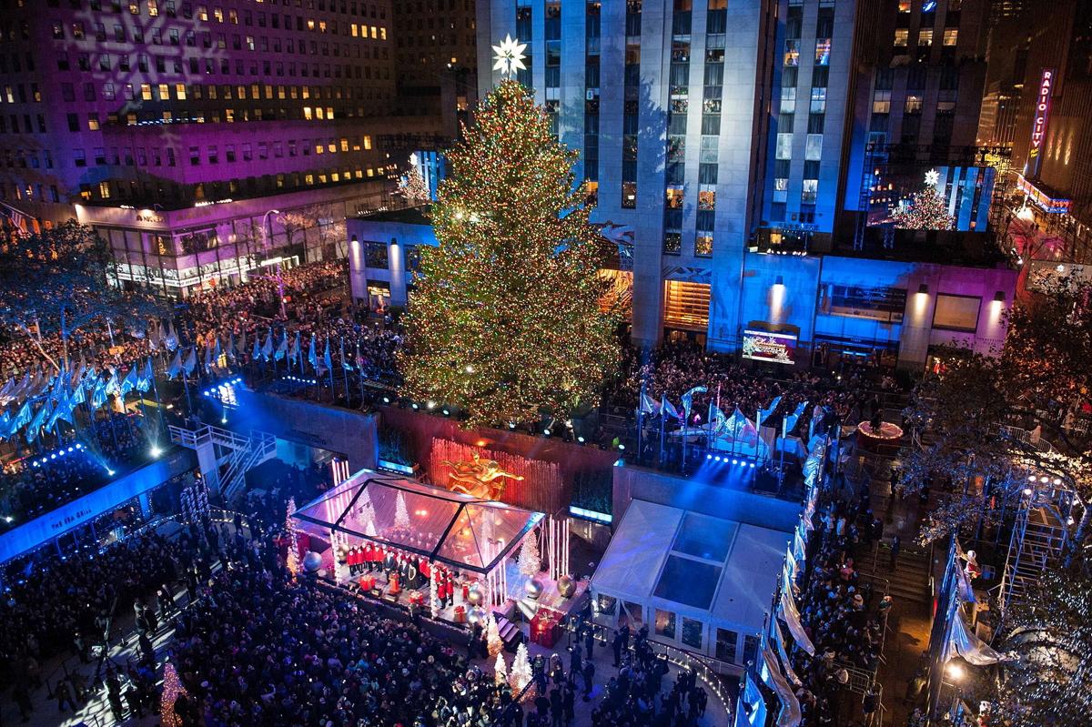 This is a photo of the Rockefeller Center Christmas Tree.